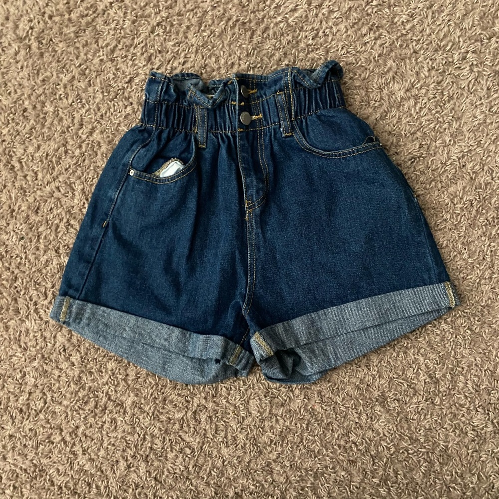 High Wasted Denim BLVD Shorts